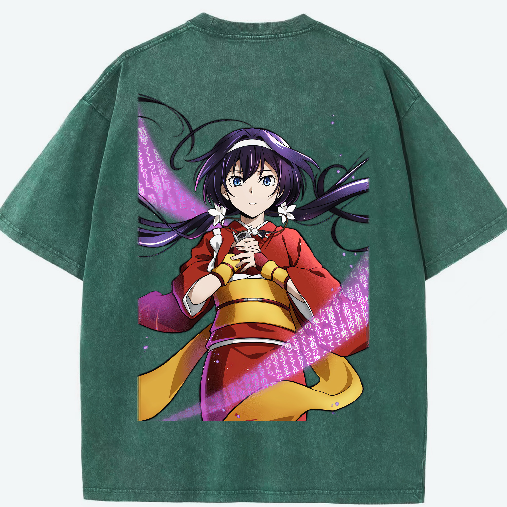 （画像用） 文豪ストレイドッグス Bungo Stray Dogs 綿100% ヴィンテージ風 半袖Tシャツ（背面プリント）